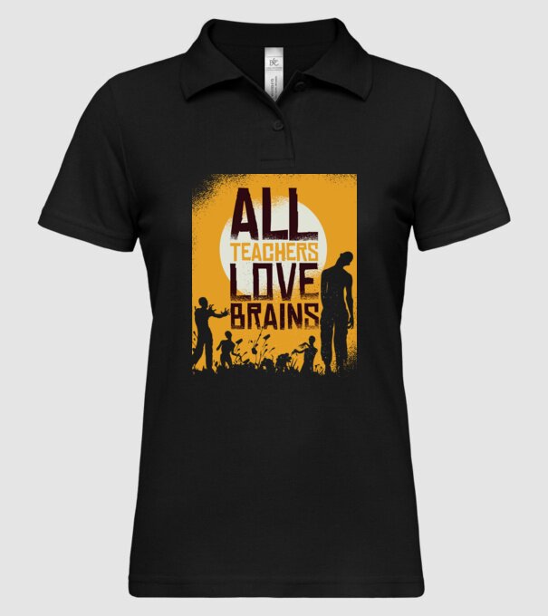 Profesorii iubesc Creierii model negru pe tricou
