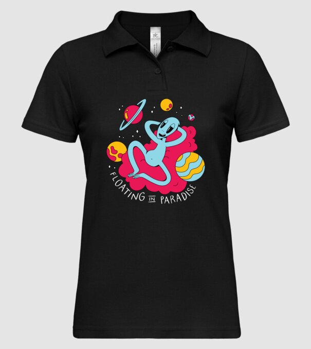 Alien Chill model negru pe tricou