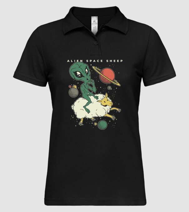 Alien În spațiu model negru pe tricou