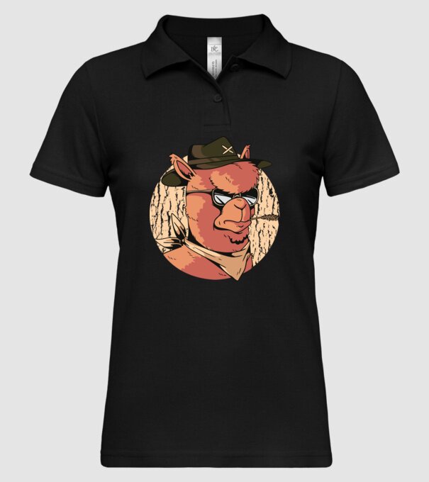 Alpaka model negru pe tricou