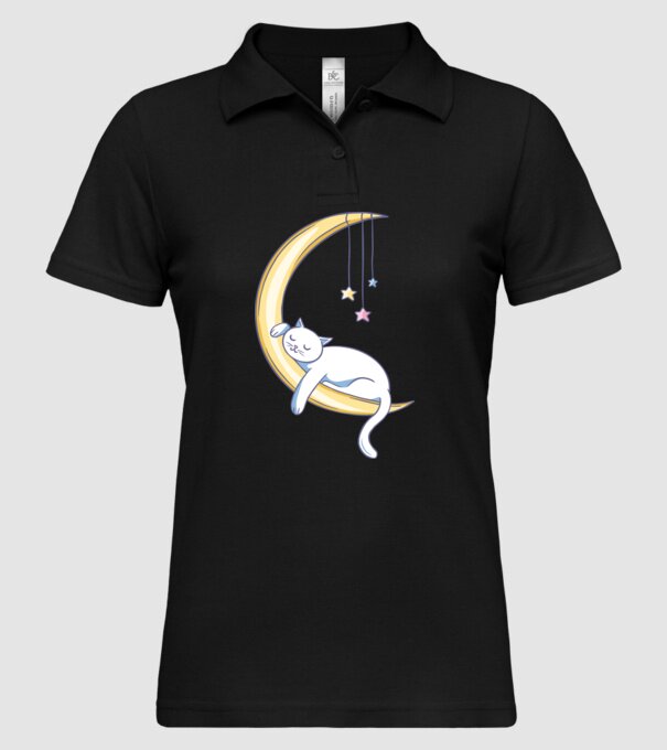 Pisicuța dormind model negru pe tricou