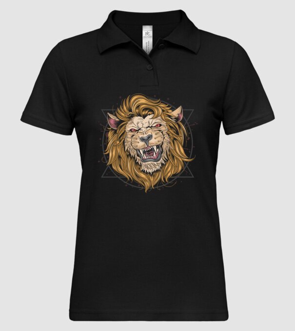 angry lion model negru pe tricou