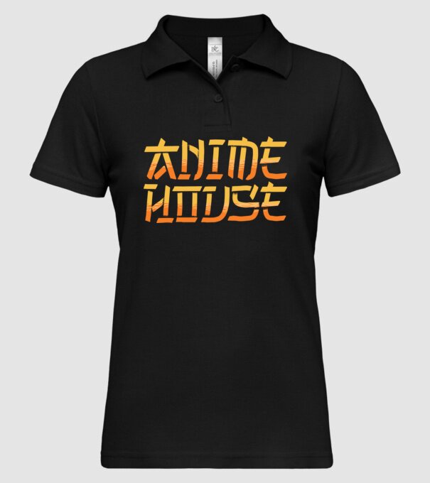 Anime House model negru pe tricou