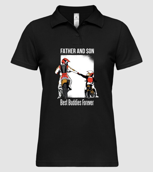 Tată și Fiu cei mai buni Prieteni - Motociclist model negru pe tricou