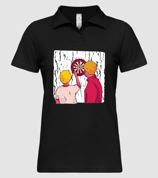 Darts Tată Fiu model negru pe tricou