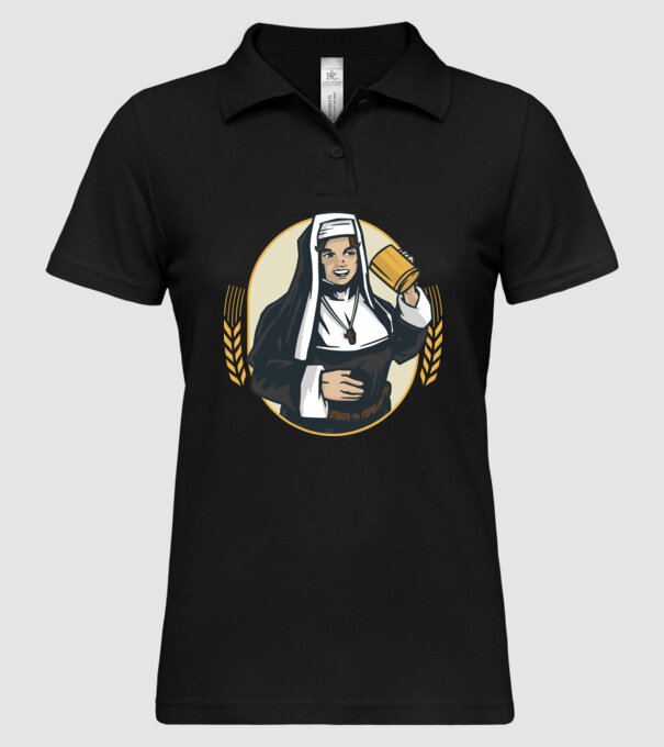 Bere Călugăriță model negru pe tricou