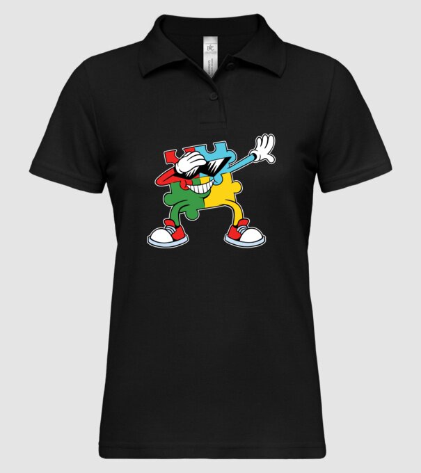 Autist DAB Puzzle model negru pe tricou