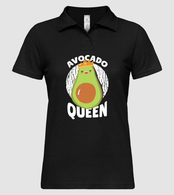 Avocado Queen Regina Avocado model negru pe tricou