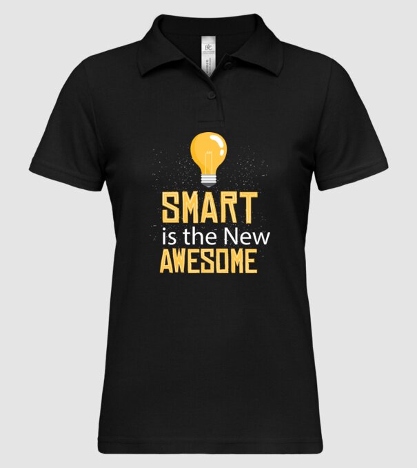 Smart este noul cool model negru pe tricou