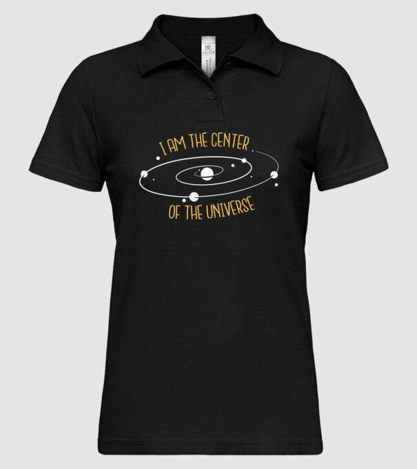 Centrul universului model negru pe tricou
