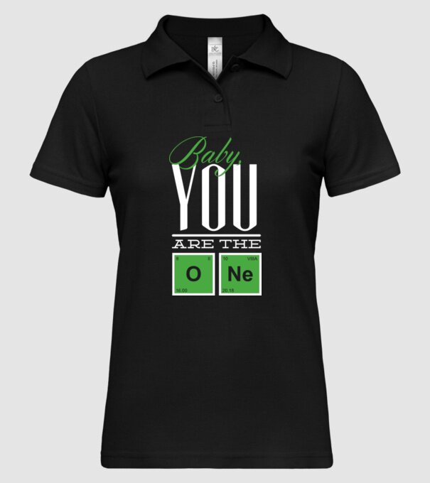Baby you are the one model negru pe tricou
