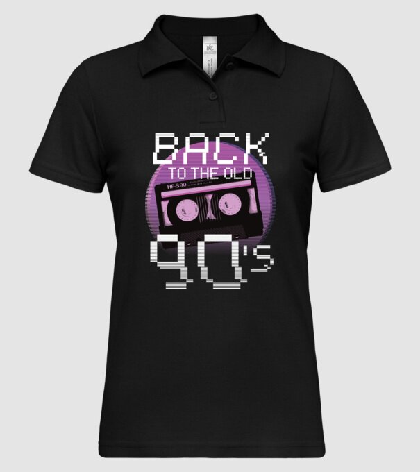 'Back to the 90s Înapoi în anii ''90' model negru pe tricou