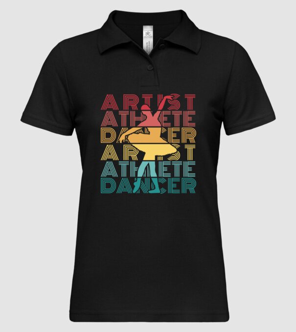 Dansatoare de balet model negru pe tricou