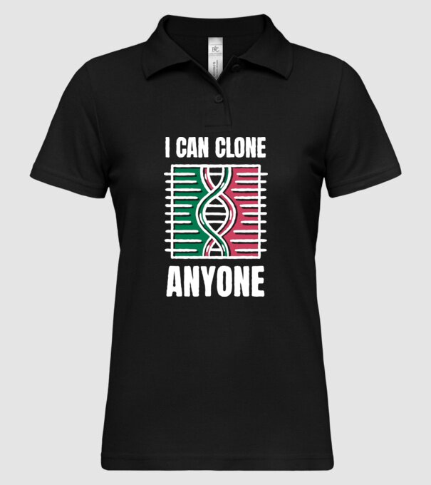 Clonez pe oricine Biolog model negru pe tricou