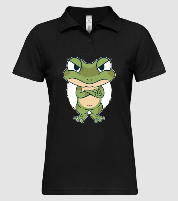 Broască model negru pe tricou