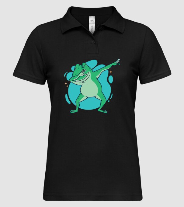 Broască DAB model negru pe tricou