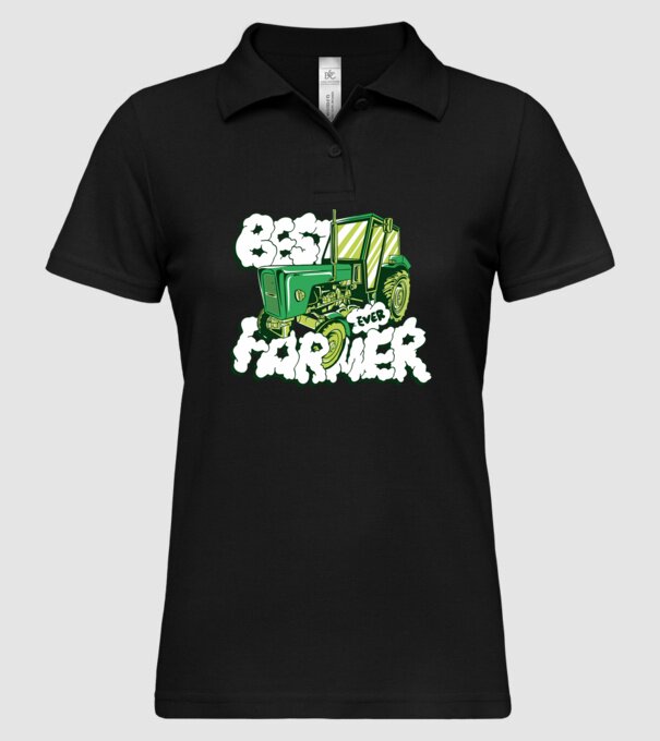 Best Farmer Ever cu Tractor model negru pe tricou