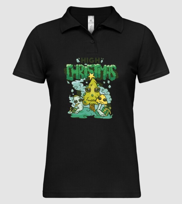 Crăciun drogat model negru pe tricou