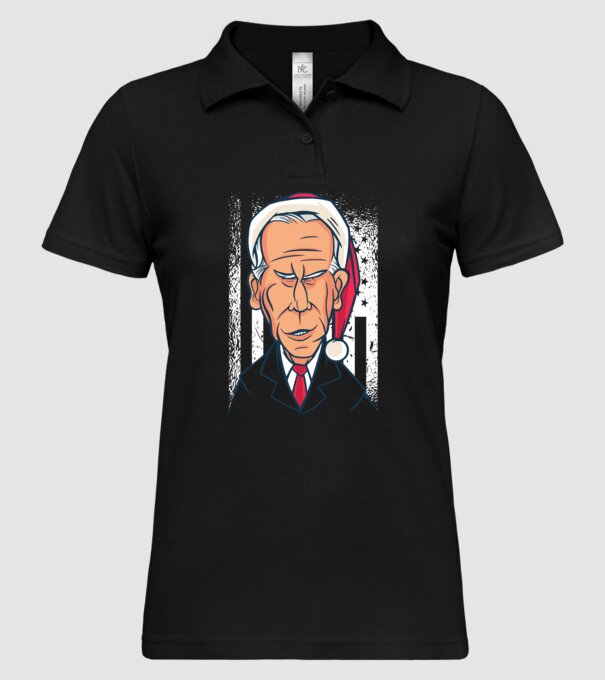 Crăciun Biden model negru pe tricou