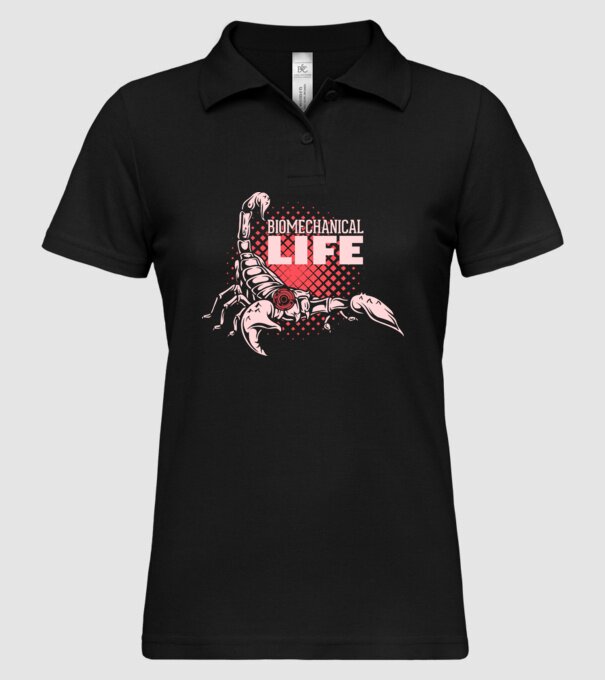 Biomechanical Life model negru pe tricou