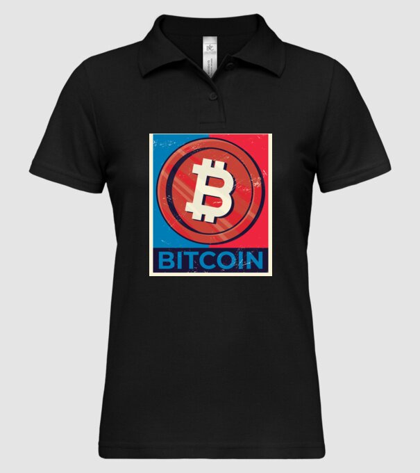 Bitcoin Criptomonedă model negru pe tricou