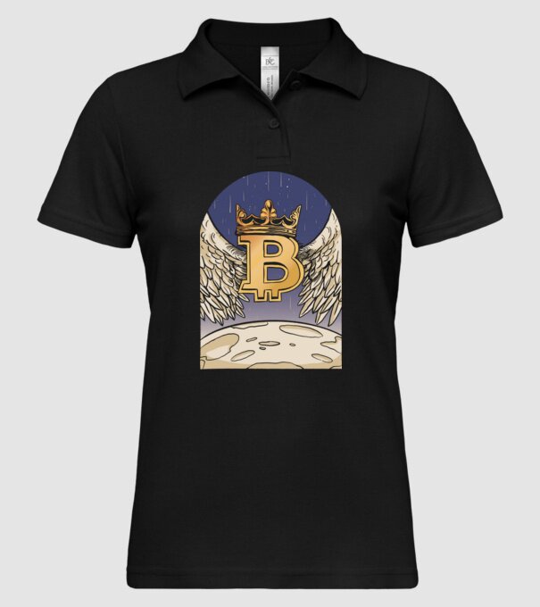 Bitcoin To The Moon Aselenizare model negru pe tricou