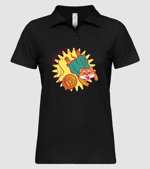 Bitcoin Vs Doge model negru pe tricou