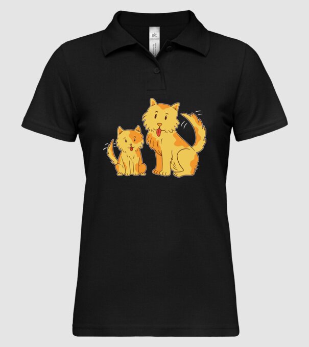 Câini fericiți model negru pe tricou