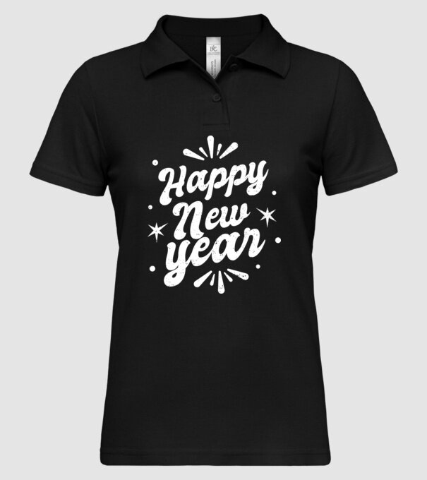An nou fericit model negru pe tricou