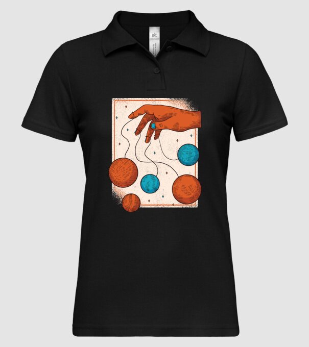 Planete model negru pe tricou