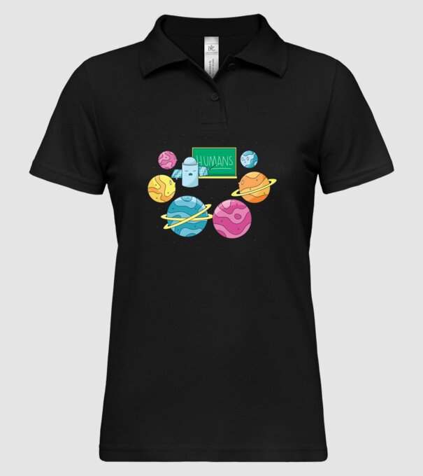 Învățarea planetelor model negru pe tricou