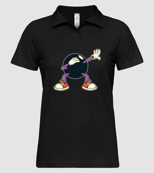 Bowling DAB model negru pe tricou