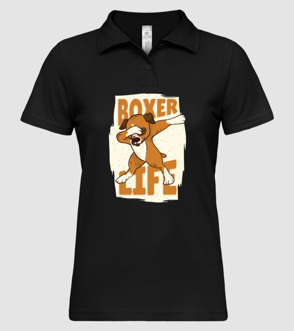 Boxer Life DAB model negru pe tricou