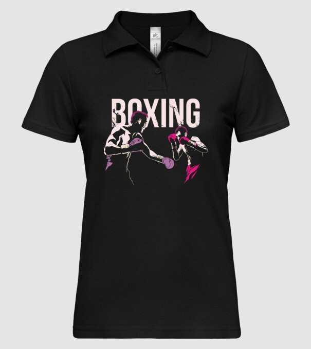 Boxing model negru pe tricou