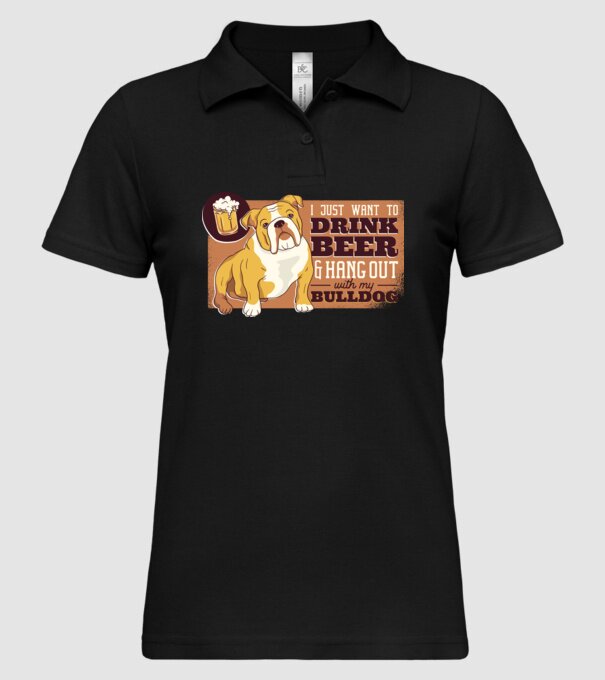 Bulldog și bere este tot ce am nevoie model negru pe tricou