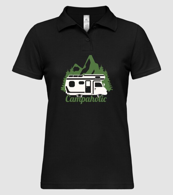 Campare Campaholic model negru pe tricou