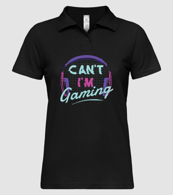 'Can''t I''m Gaming - Gamer' model negru pe tricou