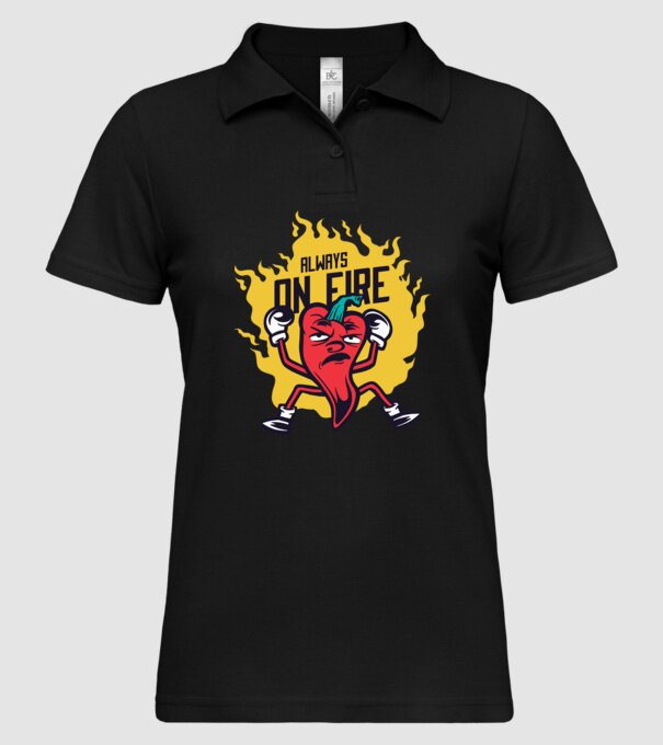 Ardei Chili model negru pe tricou