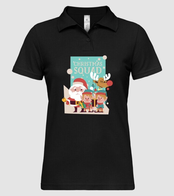 Christmas Squad Echipa de Crăciun model negru pe tricou