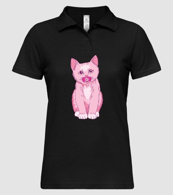 Pisică Baby model negru pe tricou