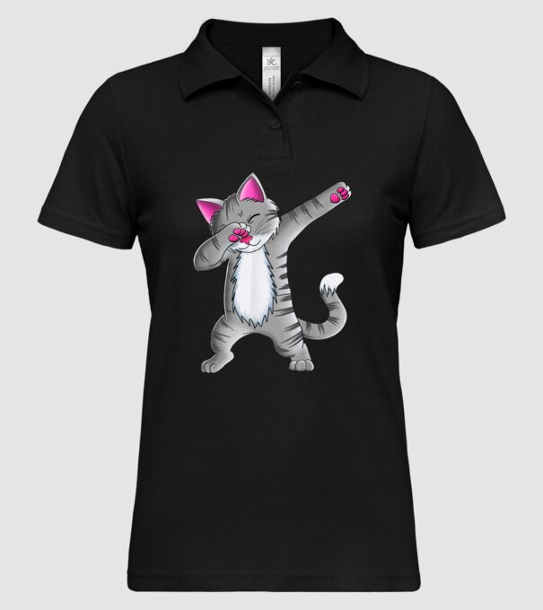 Pisică DAB model negru pe tricou