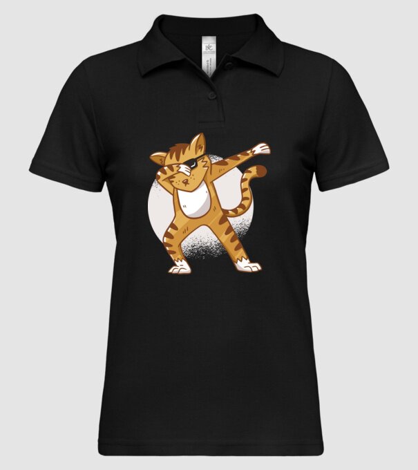 Pisică DAB model negru pe tricou