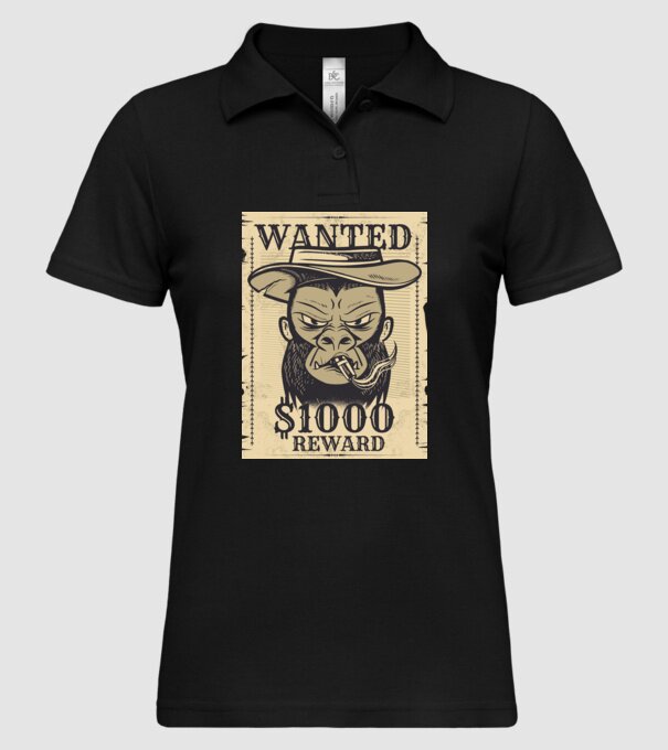 Maimuță cowboy model negru pe tricou
