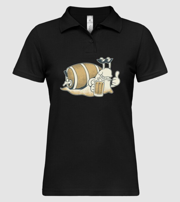 Melc cu bere model negru pe tricou