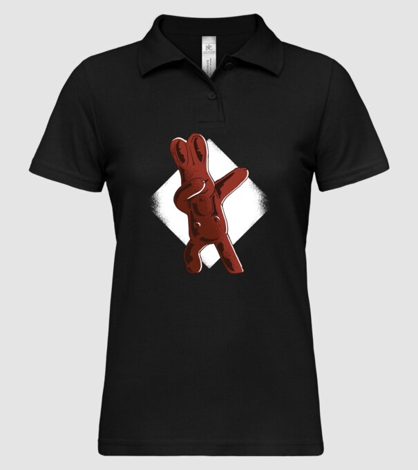 Iepuraș de Ciocolată model negru pe tricou