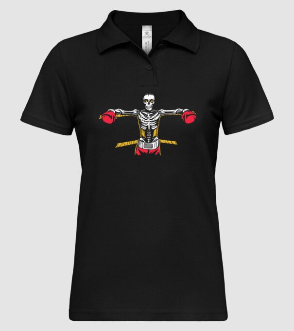 Schelet Boxer model negru pe tricou