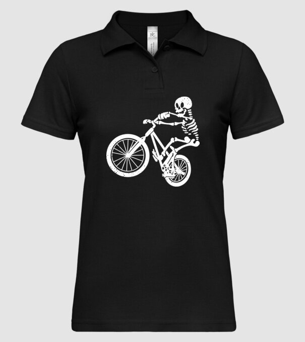 Biciclist schelet model negru pe tricou