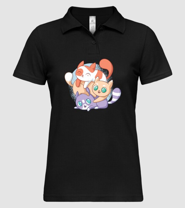 Pisicuțe drăguțe model negru pe tricou