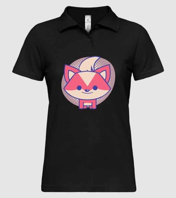 Vulpe drăguță model negru pe tricou