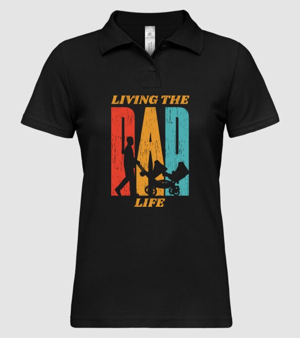 Dad Life pentru tata model negru pe tricou